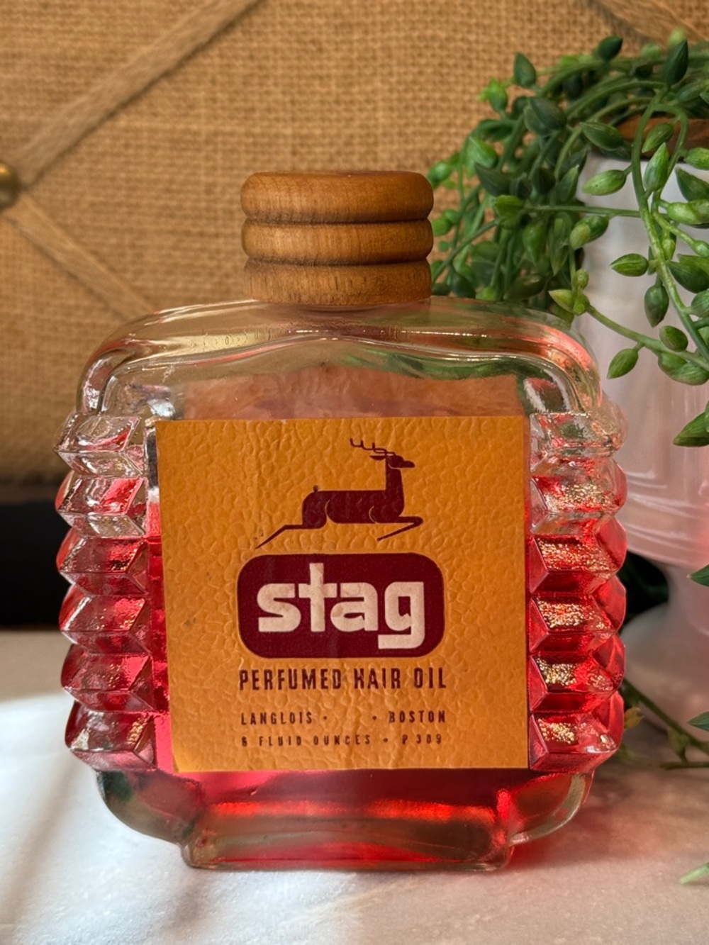 Vintage Stag Perfumed Hair Oil Bottle